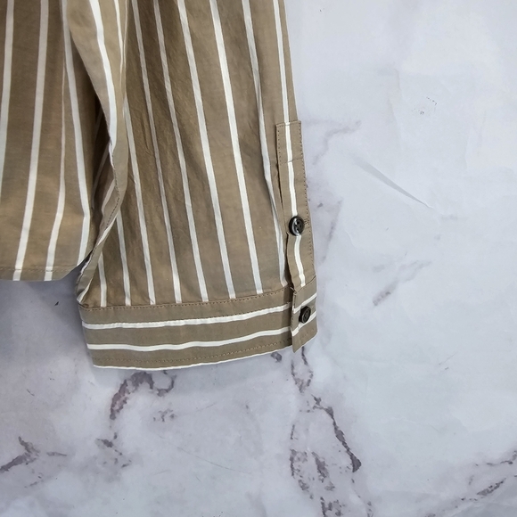 Everlane Shirt Womens Small Brown Button Up Woven Pajama Silky Cotton Cr… - Picture 8 of 13